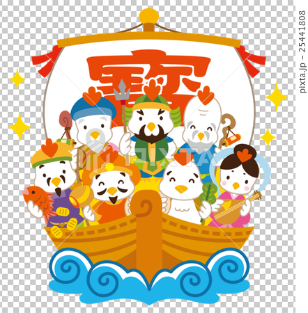 Seven Lucky Shrines Rooster Ship 25441808