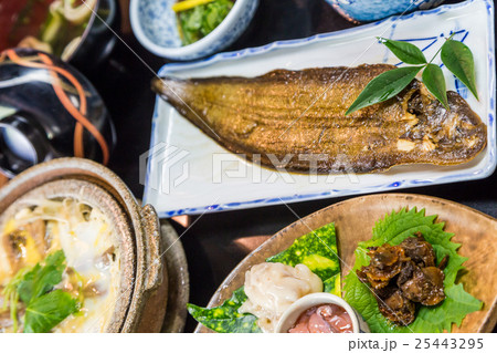 broiled sole fish and boiled loach set 25443295