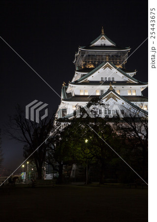 大阪城　ライトアップ 25443675