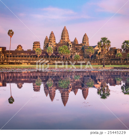 Angkor Wat temple at sunrise, Siem Reap, Cambodia Angkor Wat temple at sunrise, Siem Reap, Cambodia 25445229