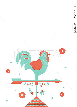 年賀状17 風見鶏のイラスト素材