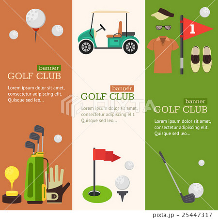 Golf Club Banner Flat Design Style. Vector Golf Club Banner Flat Design Style. Vector 25447317