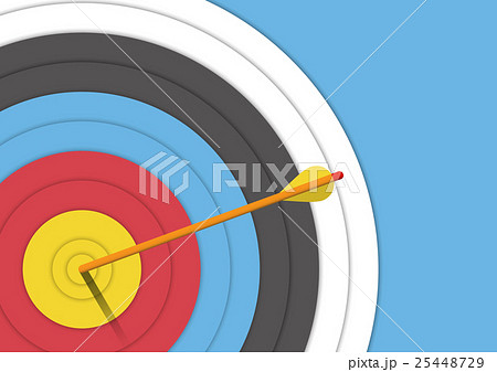 Background : archery target with an arrow 25448729