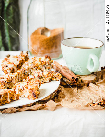 oatmeal cookies, raisins, carrot and peanut glaze 25449408