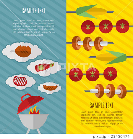 Barbecue grill vertical banners 25450474