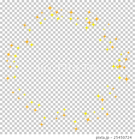 キラキラ枠円01のイラスト素材