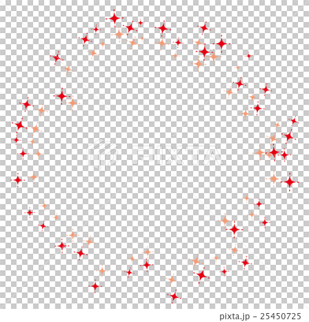 キラキラ枠円02のイラスト素材