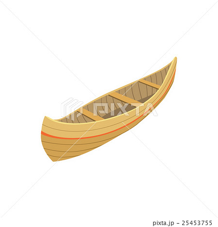 Indian Wooden Canoe Type Of Boat Iconのイラスト素材