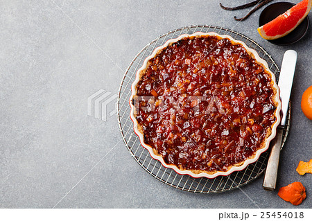 Grapefruit, orange, lemon tart, crumble in a dish Grapefruit, orange, lemon tart, crumble in a dish 25454018