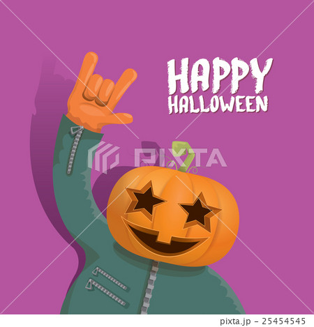 Rock n roll Happy halloween vector greeting cardのイラスト素材 [25454545] - PIXTA
