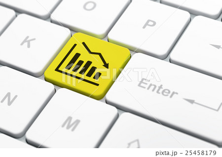 News concept: Decline Graph on computer keyboard 25458179