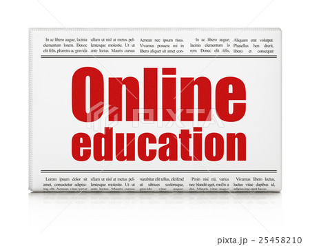 Studying concept: newspaper headline Online Studying concept: newspaper headline Online 25458210