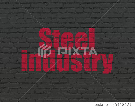 Manufacuring concept: Steel Industry on wall Manufacuring concept: Steel Industry on wall 25458429