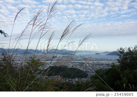 秋の瀬戸内海(広島市鬼ヶ城山から見た瀬戸内海とススキ) 秋の瀬戸内海(広島市鬼ヶ城山から見た瀬戸内海とススキ) 25459005