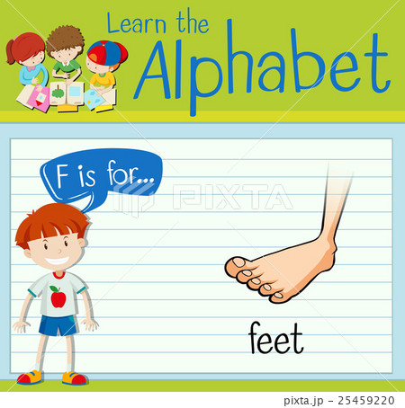 Flashcard letter F is for feetのイラスト素材 [25459220] - PIXTA