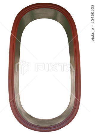 arch door vintage style on white with path 25460908