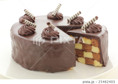 サンセバスチャン ケーキの写真素材