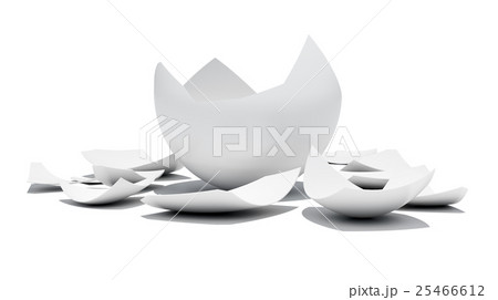 Egg shell on white background 25466612