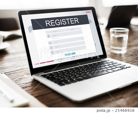 Resigtration Application Membership Account Concept Resigtration Application Membership Account Concept 25466916