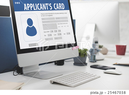 Applicant's Card Membership Identification Data Information Registration Concept 25467038