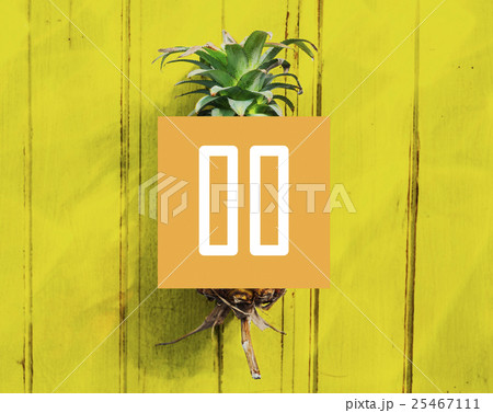 Play Pause Button Multimedia Entertainment Control Panel Concept 25467111