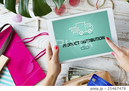 Import Export Shipment Truck Graphic Concept Import Export Shipment Truck Graphic Concept 25467479