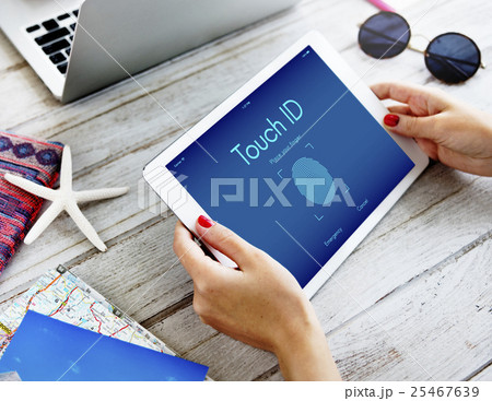 Touch ID Access Cyber Digital Security Graphic Concept 25467639