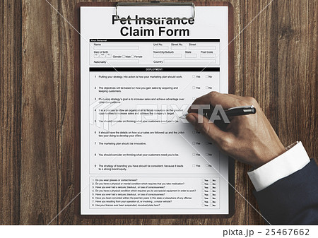 Pet Insurance Claim Document Form Concept 25467662