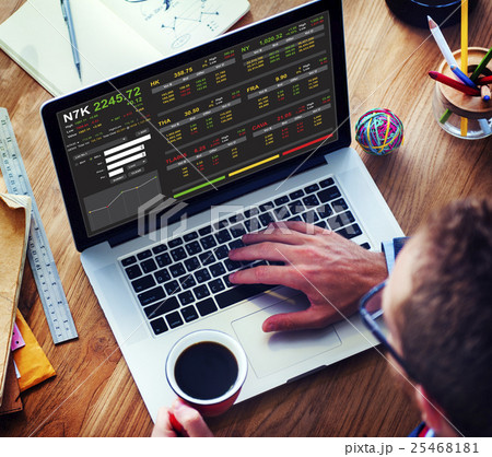 Stock Exchange Trading Forex Finance Graphic Concept 25468181