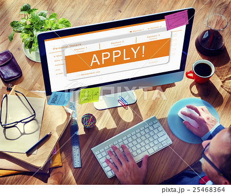 Online Application Registration Form Graphics Concept 25468364
