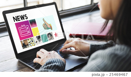 News Report Update Media Broadcast Information Concept News Report Update Media Broadcast Information Concept 25469467