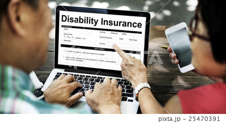 Disability Insurance Page Graphic Concept 25470391