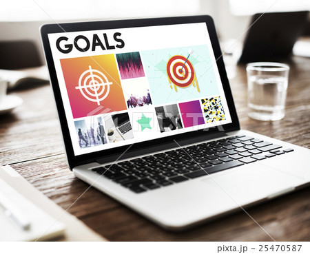 Launch Target Goals Rocketship Graphic Concept 25470587