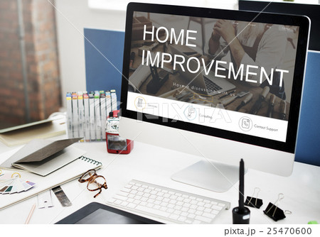 Home Improvement Website Register Button Concept 25470600