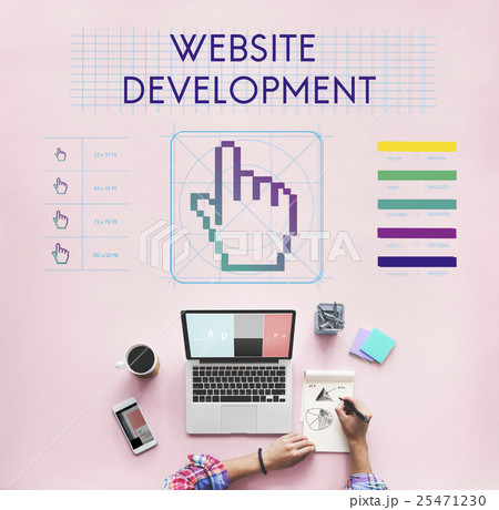 Website Development Links Seo Webinar Cyberspace Concept 25471230