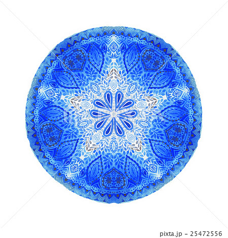 Watercolor mandala, lace ornament made of round Watercolor mandala, lace ornament made of round 25472556