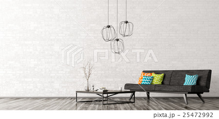 Interior with sofa and coffee table 3d rendering Interior with sofa and coffee table 3d rendering 25472992