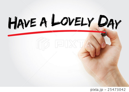 Hand writing Have a Lovely Day with marker Hand writing Have a Lovely Day with marker 25473042