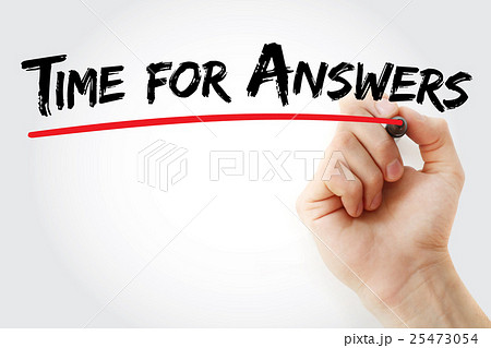 Hand writing Time for Answers with marker Hand writing Time for Answers with marker 25473054