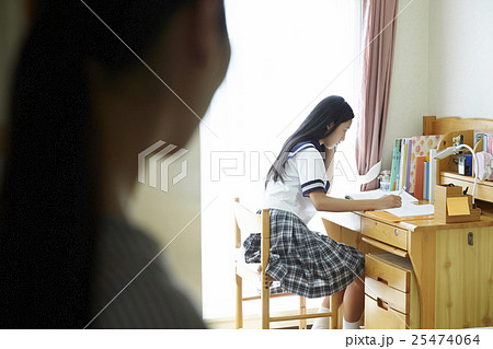 女子高生　勉強イメージ 25474064