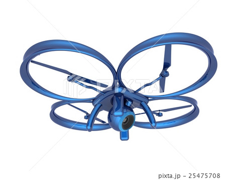 Drone, quadrocopter, with photo camera flying 25475708