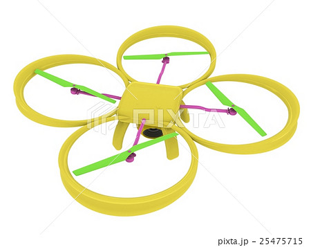 Drone, quadrocopter, with photo camera flying 25475715