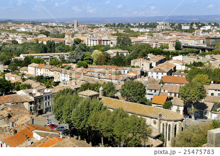 Panorama of Carcassonne lower town, France Panorama of Carcassonne lower town, France 25475783