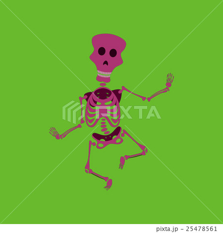 flat illustration on background of skeleton flat illustration on background of skeleton 25478561