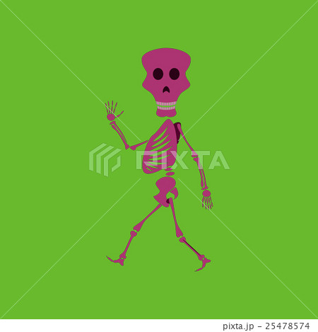 flat illustration on background of skeletonのイラスト素材 [25478574] - PIXTA