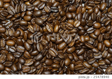 コーヒー豆 背景 素材の写真素材