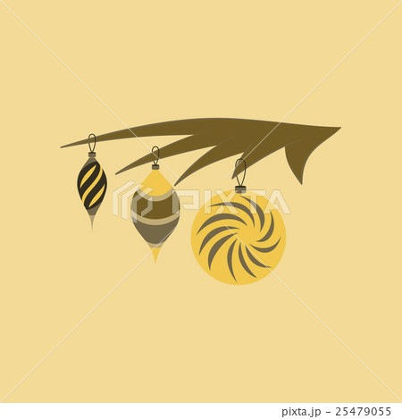 flat illustration on background of Christmas tree flat illustration on background of Christmas tree 25479055