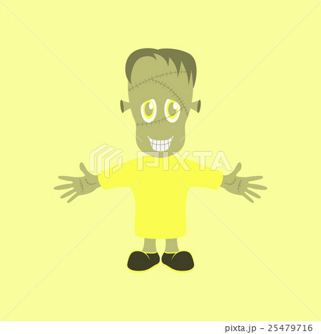 flat illustration on background of zombie men flat illustration on background of zombie men 25479716