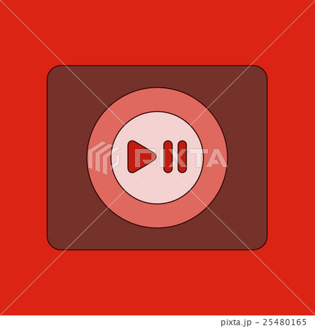 flat icon on background music player flat icon on background music player 25480165