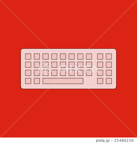 flat icon on background computer keyboard flat icon on background computer keyboard 25480210